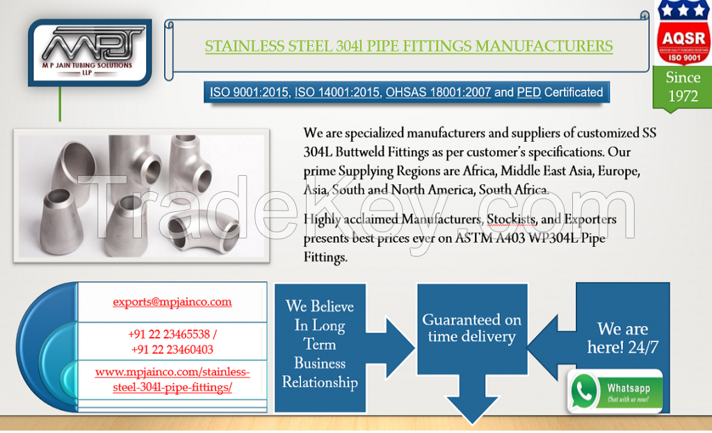 stainless steel 304l pipe fittings manufacturers