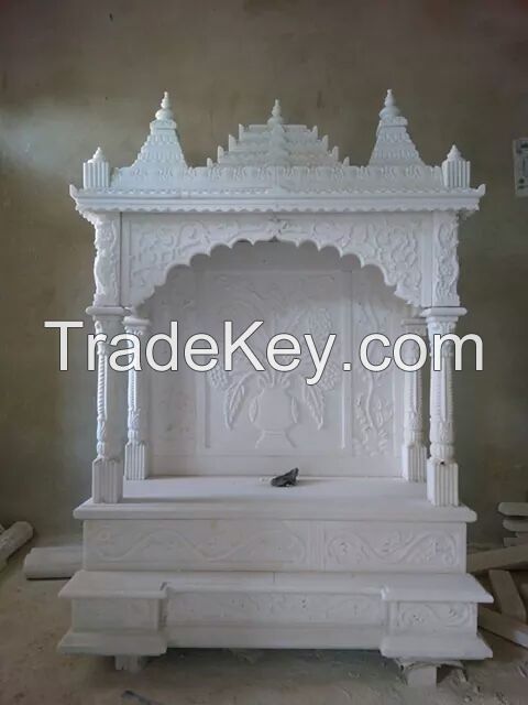 Pure White Makrana Marble Temples