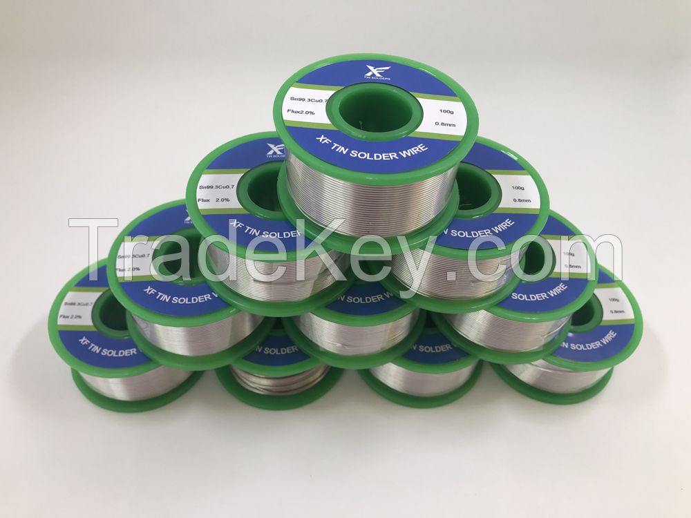 sn99.3cu0.7 SAC07 lead free solder wire Xi Feng