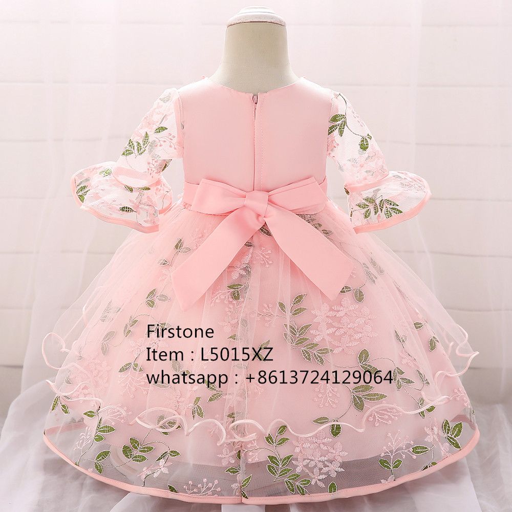 0-2 Years Old Newborn Baby Girl Flower Dress Mini Summer Frock Kids Party Clothes L5015XZ