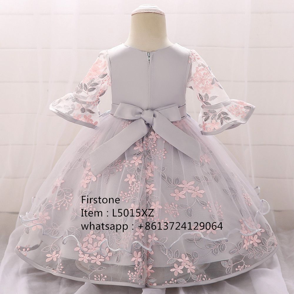 0-2 Years Old Newborn Baby Girl Flower Dress Mini Summer Frock Kids Party Clothes L5015XZ