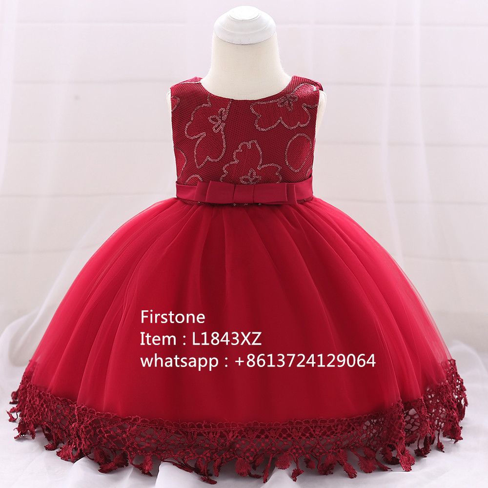 Free Shipping Newborn Girls Clothing Kids Dress Form Party Wedding Prom Dress L1843XZ