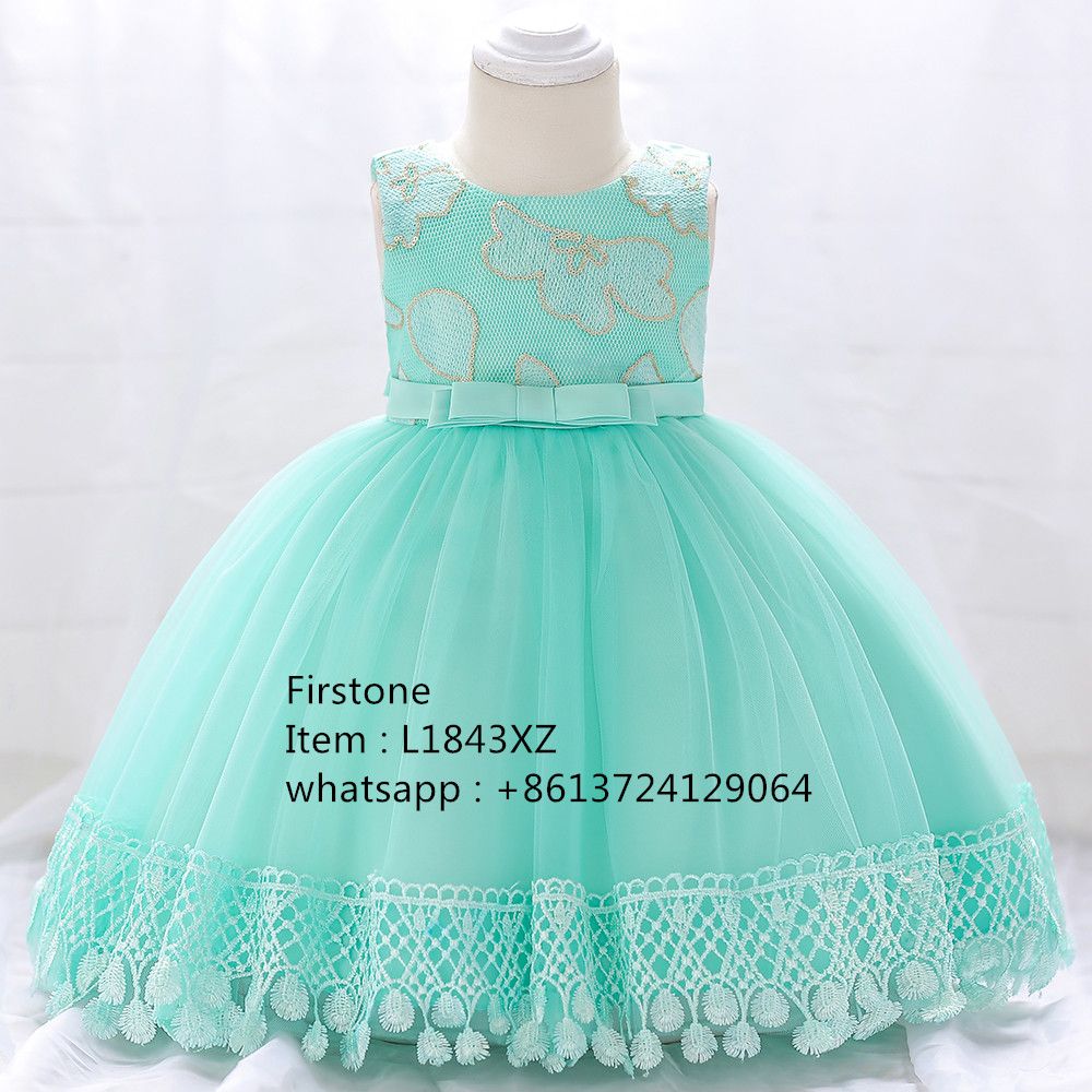 Free Shipping Newborn Girls Clothing Kids Dress Form Party Wedding Prom Dress L1843XZ