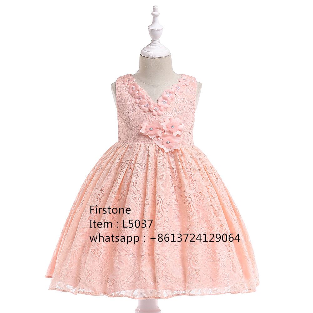 Elegant Fancy Birthday Party Dresses Fashion Kid Frock Girl Dress  Baby Girls  L5037