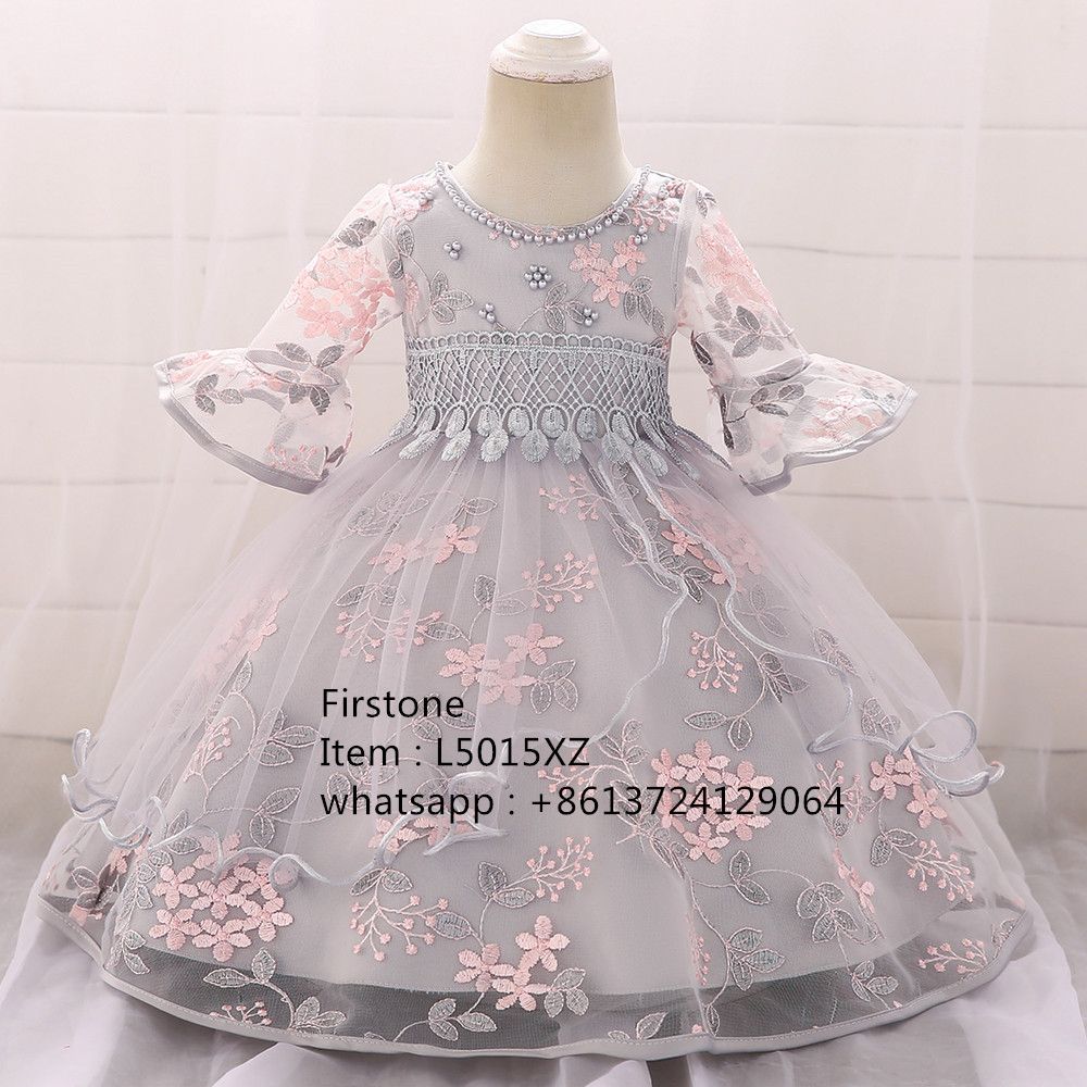 0-2 Years Old Newborn Baby Girl Flower Dress Mini Summer Frock Kids Party Clothes L5015XZ