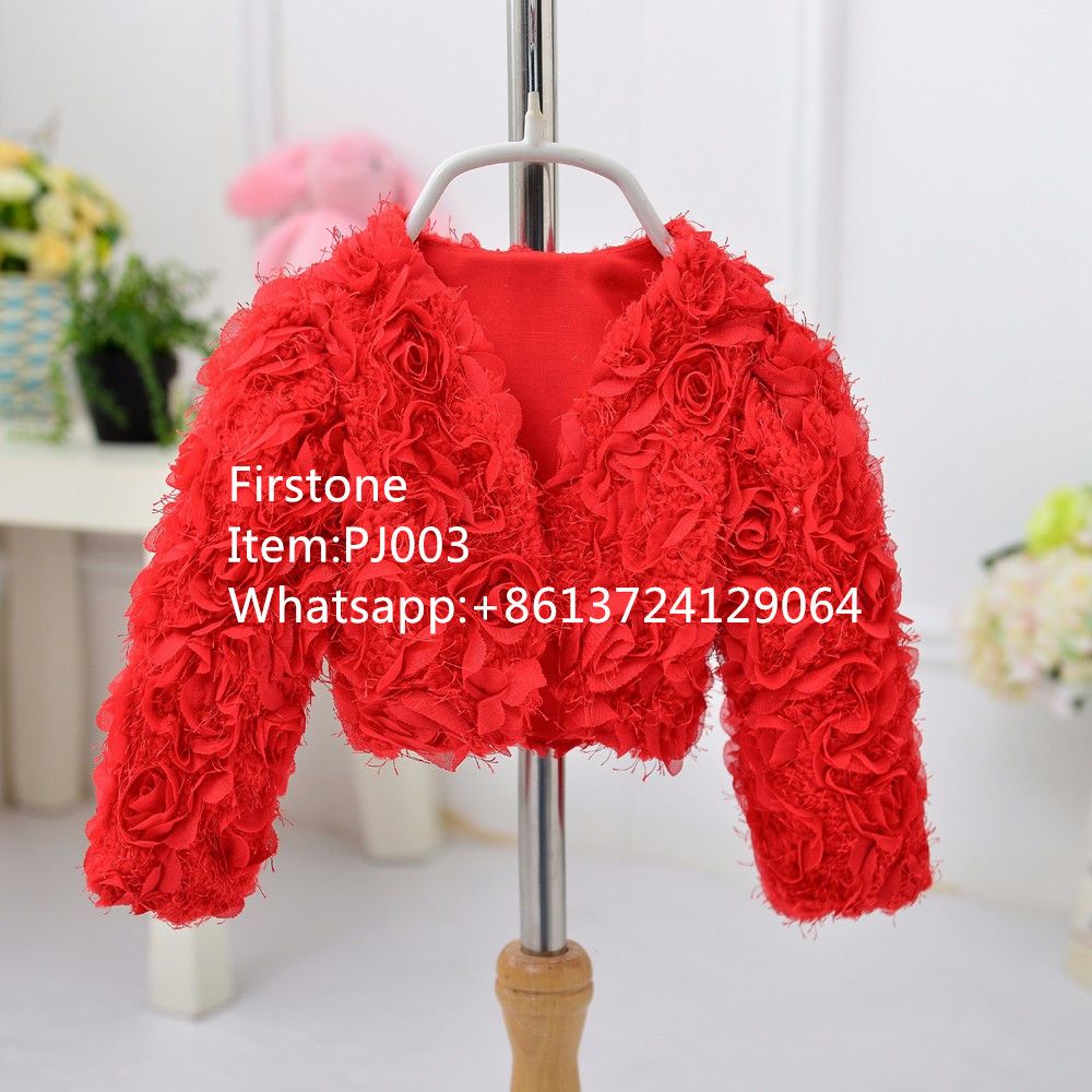 China Factory Wholesale Winter Jacket Baby Girl Children Outwear Bolero PJ003