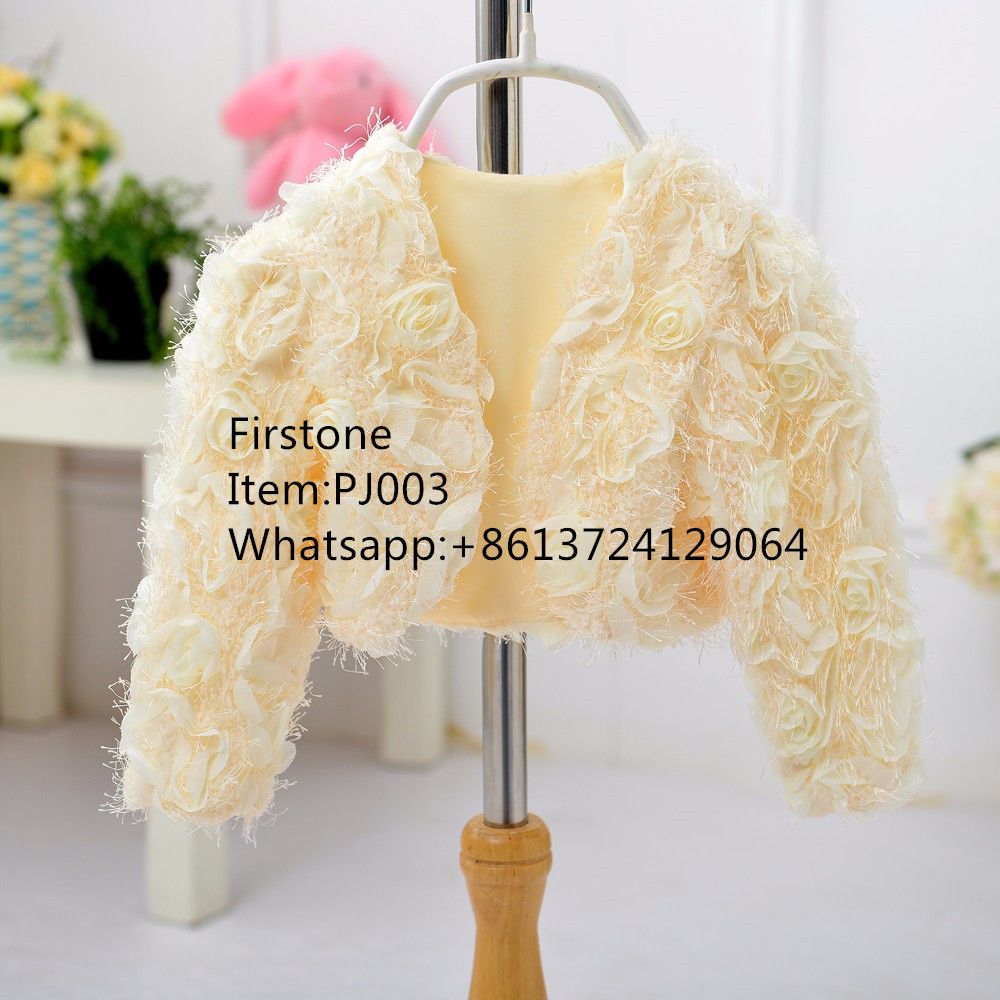 China Factory Wholesale Winter Jacket Baby Girl Children Outwear Bolero PJ003