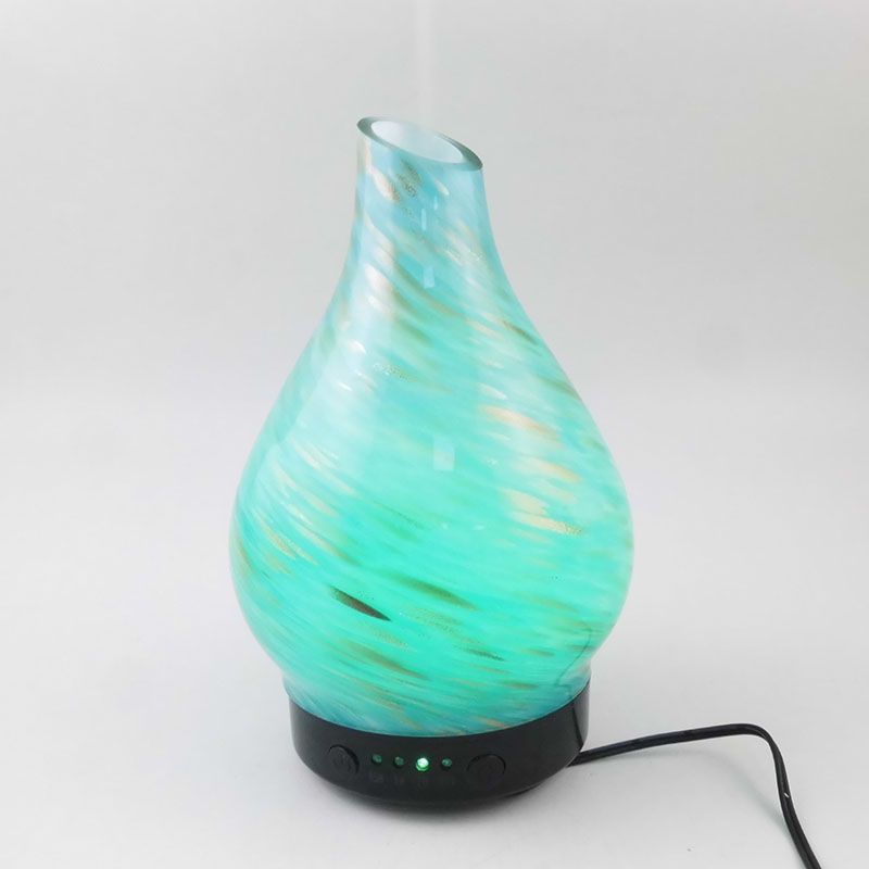 3D Vase Shape Glass Ultrasonic Humidifier With 7 Color LED Night Light 