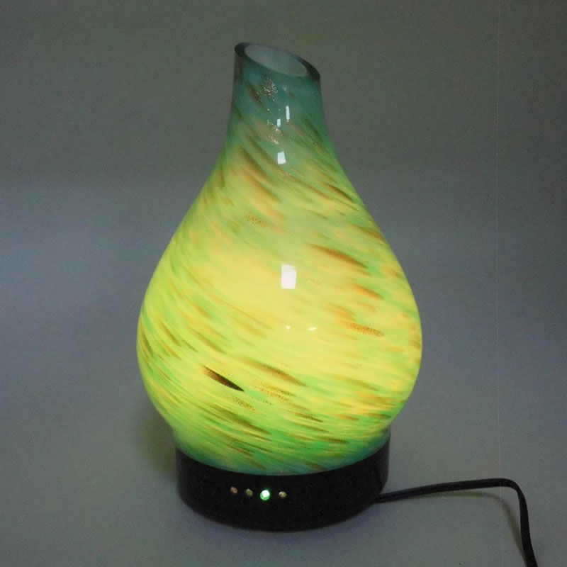 3D Vase Shape Glass Ultrasonic Humidifier With 7 Color LED Night Light 