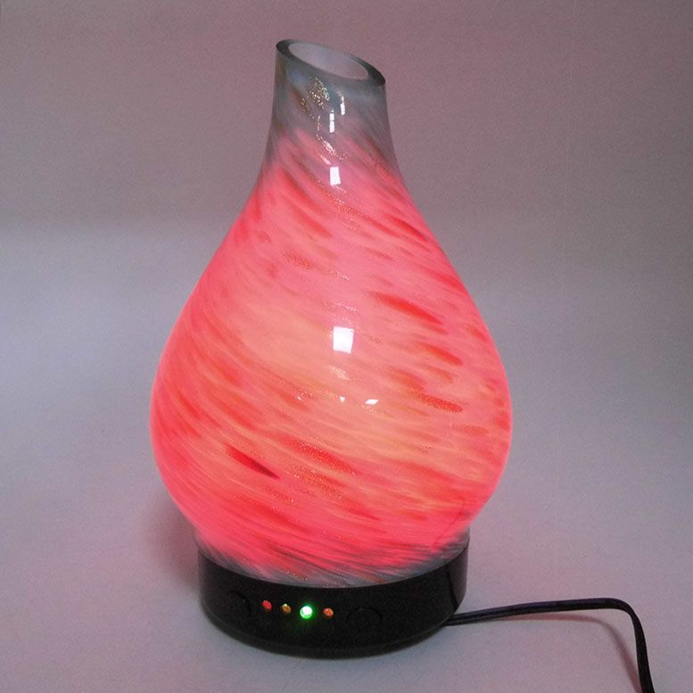 3D Vase Shape Glass Ultrasonic Humidifier With 7 Color LED Night Light 