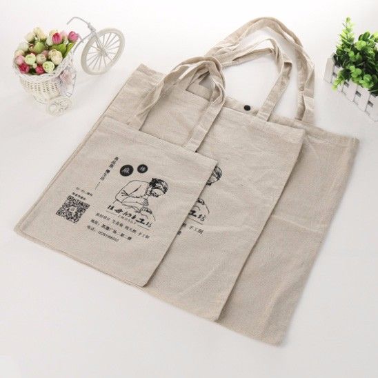 Grocery Tote Bag Eco Friendly Natural Jute Shopping bags Screen Printed Cotton Cavas pack High quality washable grocery handbag