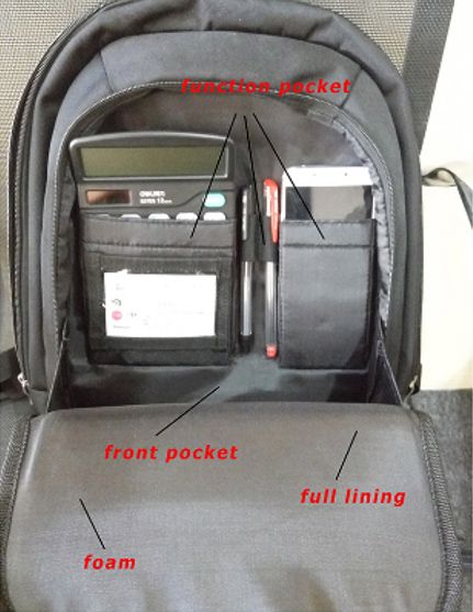 High Quality Black 16 inch Custom Shoulder Laptop bag classical EVA backpack with laptop function good quality