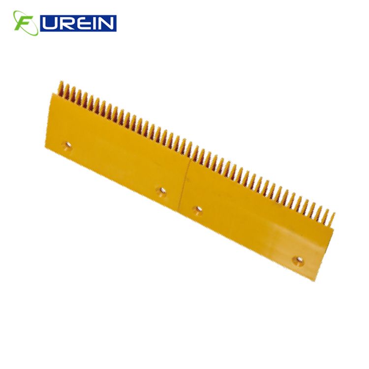 Schindler comb plate 9300 22 teeth aluminium yellow FRN-SCB001