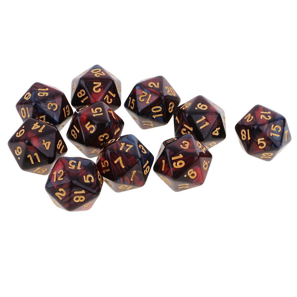 Wholesale bulk plastic 20 sided dice for game