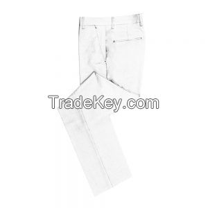 White Classic Fit Twill Business Suit Trouser