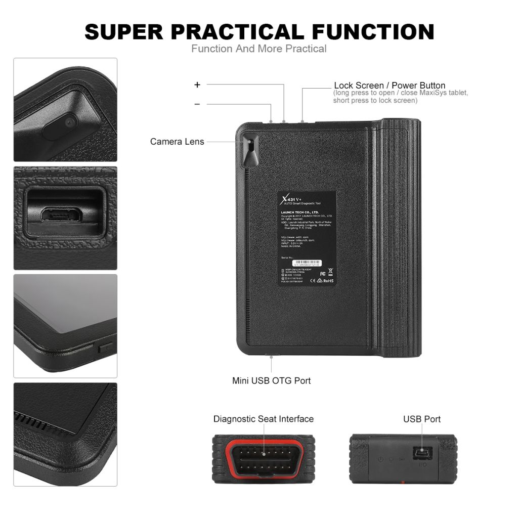 Hot Sell Global Version Universal Scanner Launch X431 v plus With Bluetooth Wifi Launch X431 V+ OBD2 Scanner