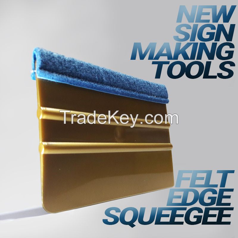 Felt edge wet squeegee