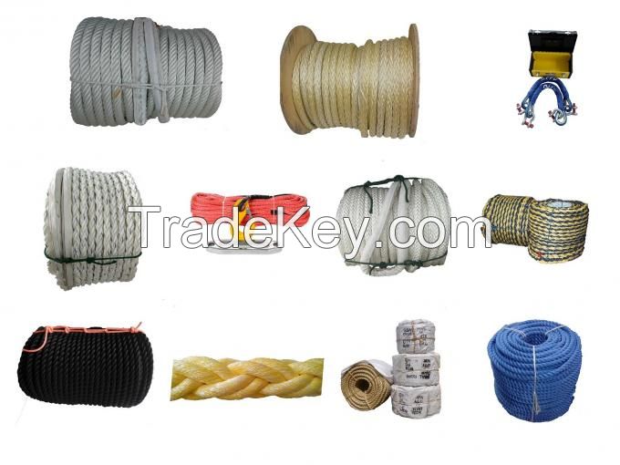 Polypropylene mooring rope