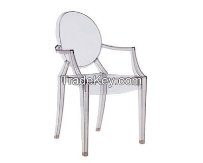 Victoria Ghost Chair.Modern European chair.Transparent plastic chair.Devil Ghost Chair.