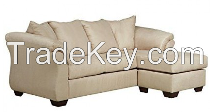 Signature Design By Ashley Darcy Sofa Chaise In Microfiber, Stone