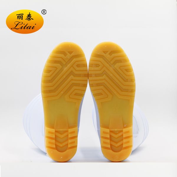 Durable Waterproof White PVC Rain Boots