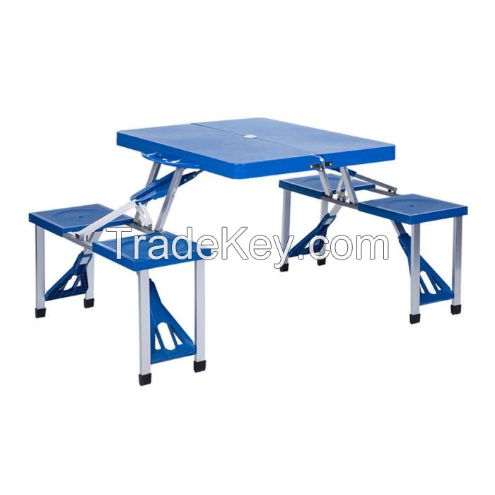 PORTABLE FOLDING DURABLE PICNIC TABLE + 4 CHAIRS