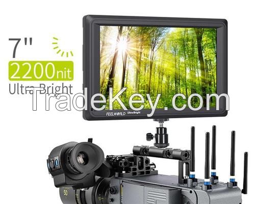 FEELWORLD FW279S 7 Inch 2200nit Daylight Viewable Camera Field Monitor 3G-SDI 4K HDMI Input Output 1920X1200 IPS Panel