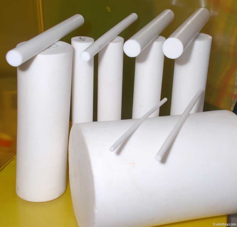 white teflon rod, PTFE rod with 100% reclaim PTFE