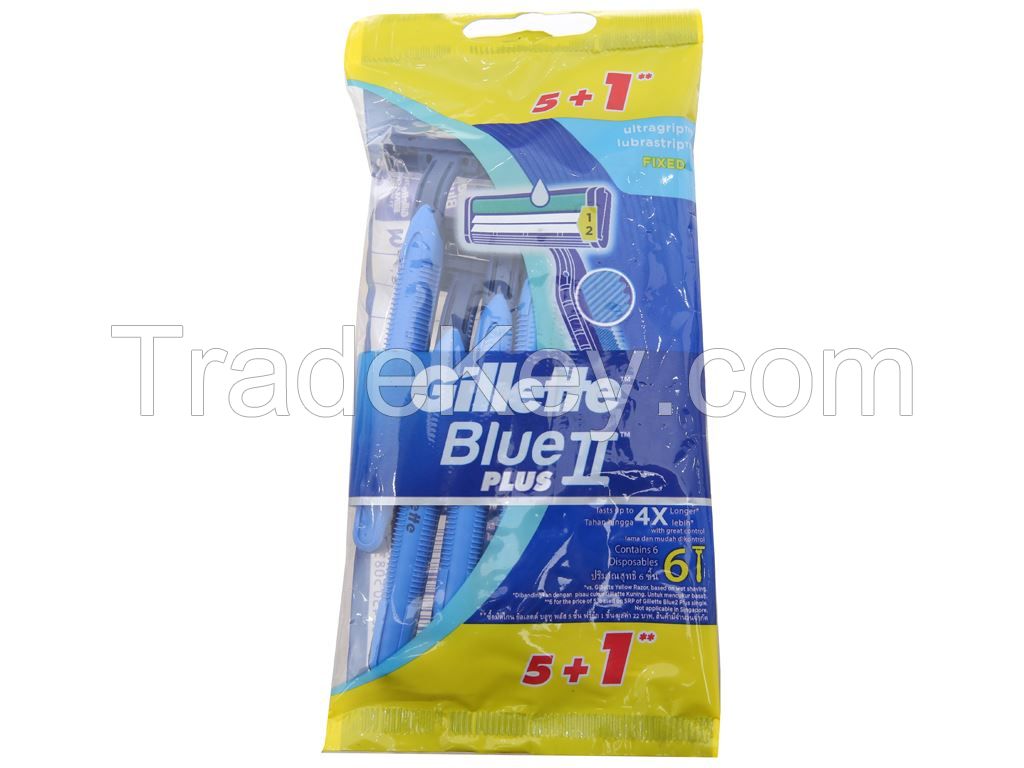 Gilete Blue II Plus Shaving Razor 5+1 pack. 