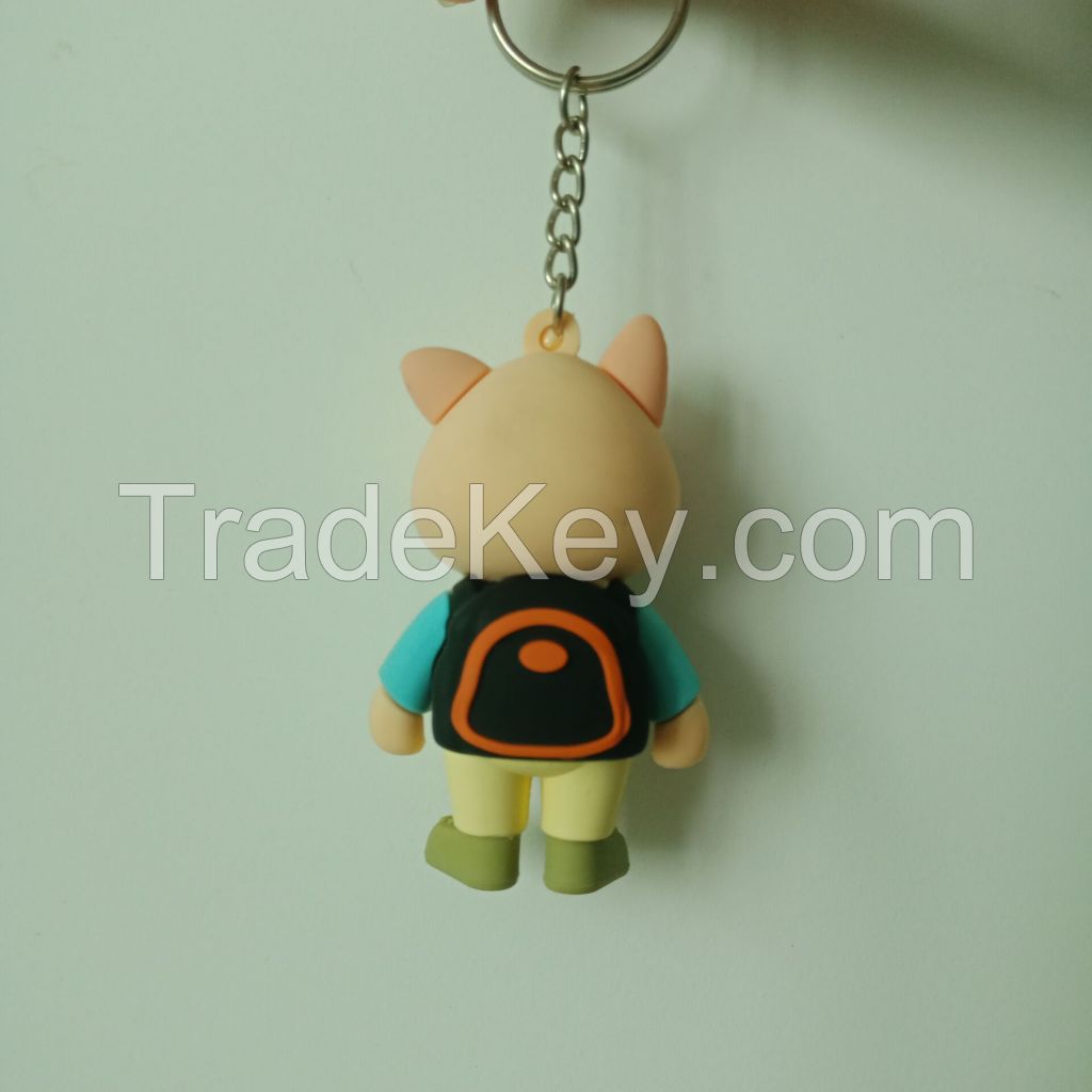 Custom logo 2D 3D soft PVC Keychain