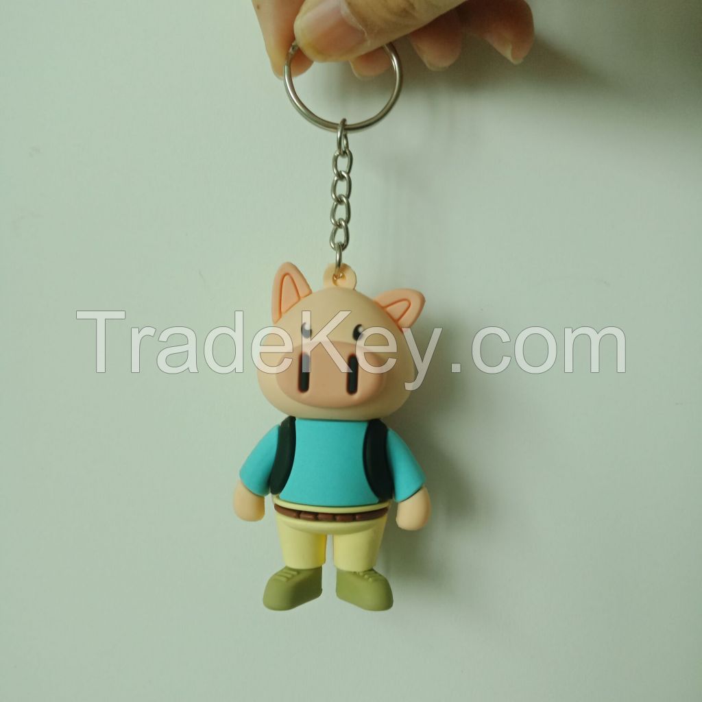 Custom logo 2D 3D soft PVC Keychain