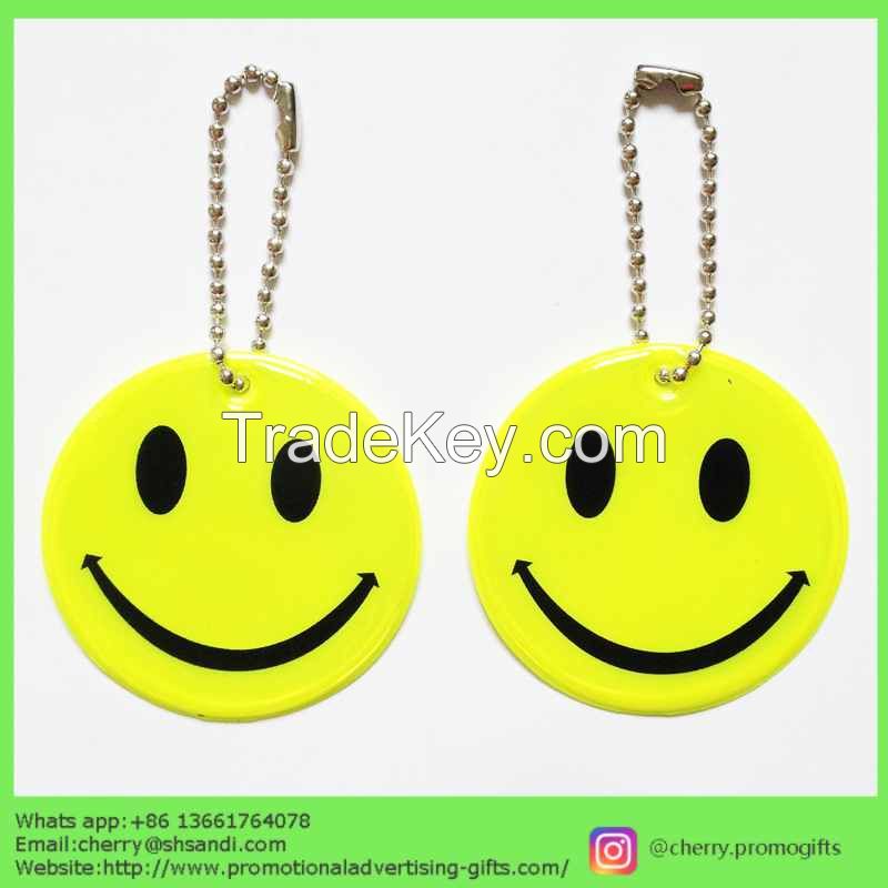 PVC safety reflective keychain