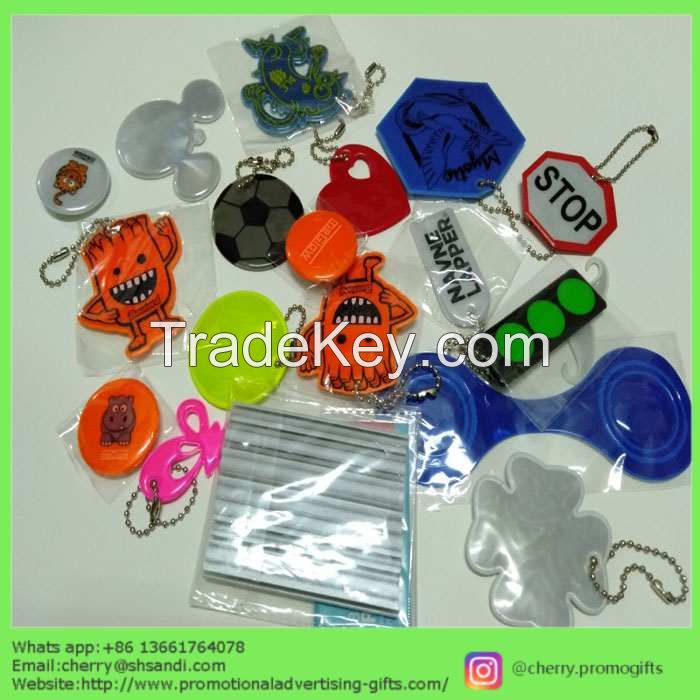 PVC safety reflective keychain