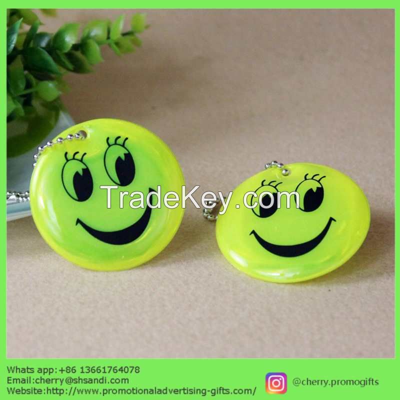 PVC safety reflective keychain