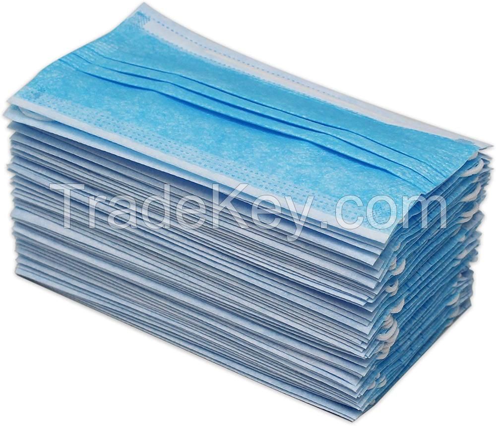 Factory Direct Sales 3 Ply Medical Blue Disposable Breathable Face Mask