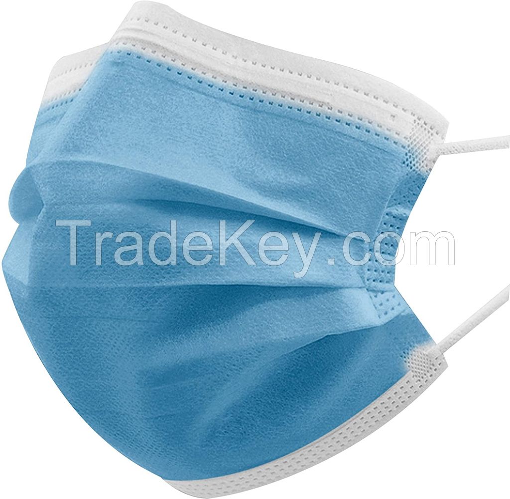 Factory Direct Sales 3 Ply Medical Blue Disposable Breathable Face Mask