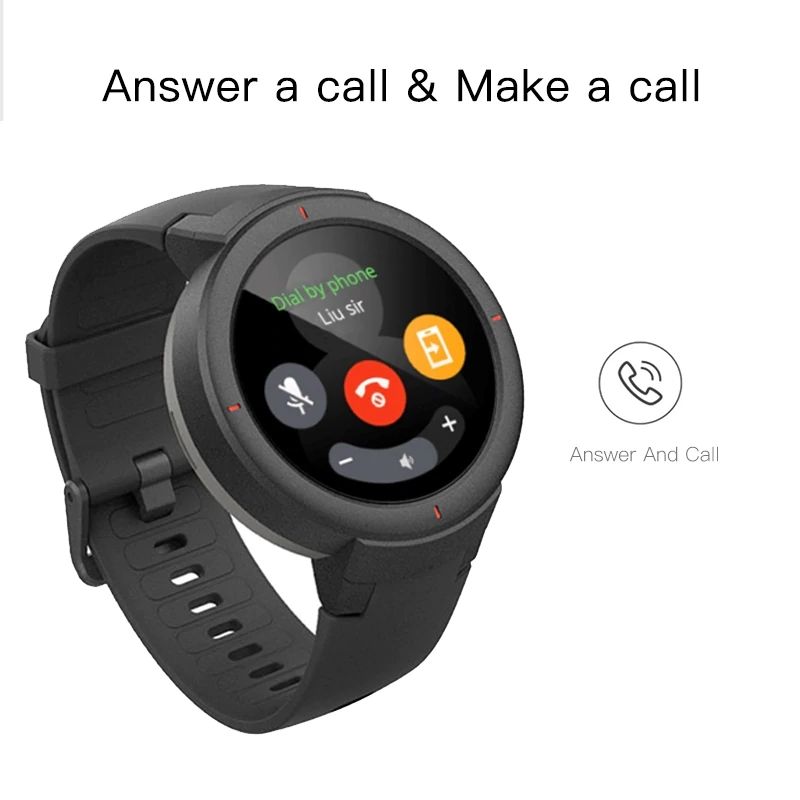 Amazfit Verge Smartwatch by Huami with GPS+ GLONASS All-Day Heart Rate and Activity Tracking, Sleep Monitoring, 5-Day Battery Life, Bluetooth, IPX68 Waterproof
