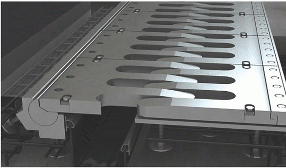 Finger/comb/teeth type expansion joints in bridges