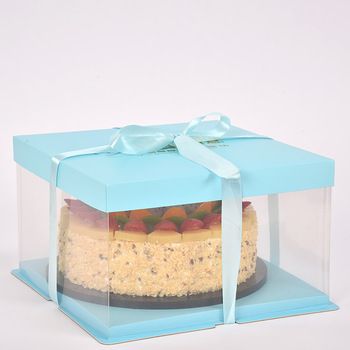 Custom  PET transparent  cake gift packaging  box   