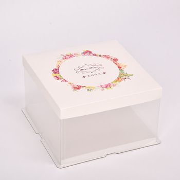 Custom  PET transparent  cake gift packaging  box   