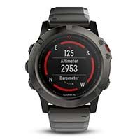 Garmin Fenix 5X HR Sapphire w Metal Band GPS Multisport Watch 