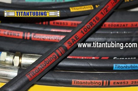 drain lines, DIN EN 854 1TE, lower lines, return lines, rubber hose, hydraulic hose