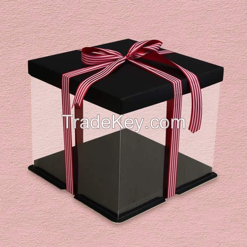 New design hot sale plastic cake box