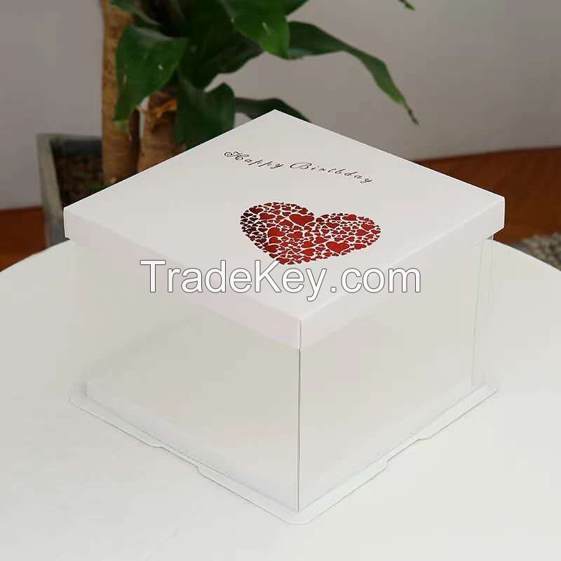 2019 hot sale plastic wedding cake box