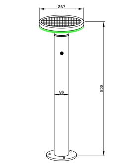 High Lumens Outdoor LED Solar Lawn Lamp for Garden pathway