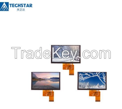 Techstar/Tianzhengda 4.3 inch tft lcd display 480*272/480*800 doits 40pins RGB interface with resetive/capacitive touch screen for industrial/smart switch application