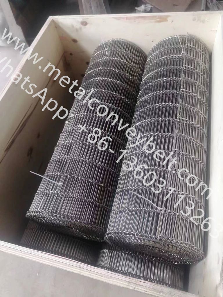 Easy install flat flex sus304 stainless steel wire balanced weave conveyor belt transport mesh belt for bakery machinery