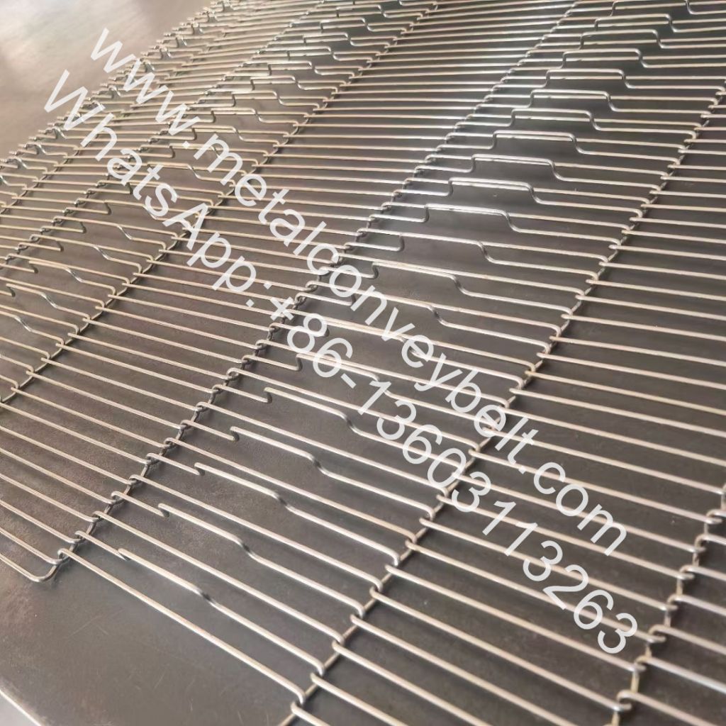 Mesh Conveyor Food Grade Chain Link Wire Mesh Stainless Steel Flat Flex Conveyor Belt