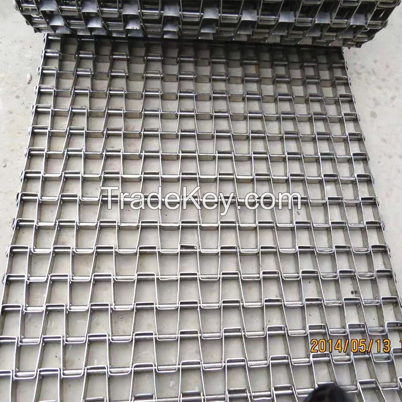 Greatwall Mesh Flat Wire Stainless Steel Rod Chain Conveyor Belt