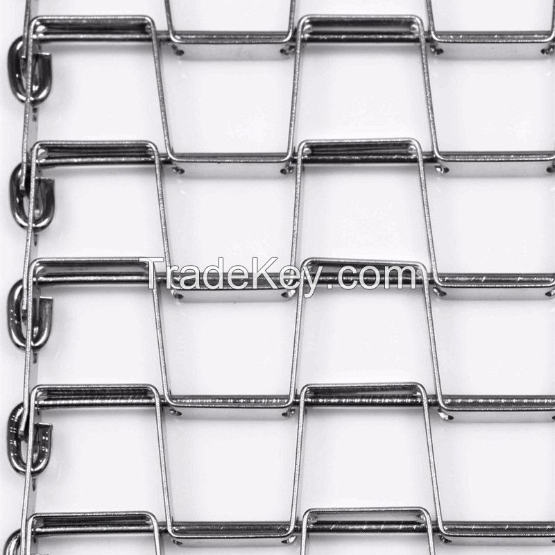 Greatwall Mesh Flat Wire Stainless Steel Rod Chain Conveyor Belt